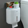Toilet Paper Holders ECOCO Multifunctional Wall Mounted Holder Shelf Waterproof Tissue Storage Box Bathroom Accessories 230308