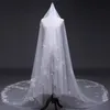 Brudslöjor 2023 3M Vit/elfenben Vackra katedrallängd Lace Edge Veil Mantilla Wedding Accessories Veu de Noiva EE126