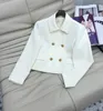 Vestidos de trabajo 2023 primavera moda mujer chaqueta de abrigo de doble botonadura de alta calidad con trajes de falda Midi Casual 2 colores Gdnz 12,05