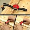 9"/215mm Hand Planer AdjustableOne-Word Shave Wood Cutting Edge With Spare Blade For Carpenter Manual Woodworking Tools