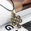 Correntes Dongsheng Jewelry Celtics Nó Colar de Metal Vintage Metal Pingents Colares Charms Charms Charms Collares