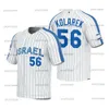 Israele WBC 2023 World Baseball Maglie da baseball classiche Ike Davis Nate Freiman Ryan Lavarnway Corey Baker Jason Marquis Joc Pederson Ian kinsler Uomo Donna