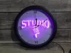 Väggklockor 0B587 Studio på Air Microphone Bar App RGB LED Neon Light Signs Clock