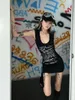 Abiti casual Black Goth Mini abito Donne Harajuku Punk Party Bodycon Accademia Oscuro Astetico vestiti gotici Gotici Fashi