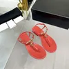 Women's Fashion Sandals 2023 Channel Luxury Brand Summer popular Leather High heel Sandals Leisure Holiday flats 05-013