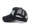 Einfache Mesh Cap Paar Hip Hop Brief Druck Baseball Caps Kontrast Farbe Sonnenhut Outdoor Sport Mesh hüte