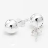 925 Sterling Silver Classic Bead Stud Earrings for Pandora Fashion Party Jewelry For Women Girlfriend Gift designer Earring Set with Original Box