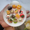 Charms 12pcs Mini Toast Bread Hamburger Charm Simulation Resin Food Pendants Flatback Scrapbooking DIY Bracelet Earring Jewelry Making