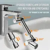 Other Bath Toilet Supplies Universal 1440° Rotating Retractable Faucet Splash Filter Kitchen Washbasin Extender Faucets Bubbler Nozzle Robotic Arm 230308