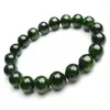Strand 10mm Genuine Natural Green Diopside Gem Stone Crystal Jóias Estream contas redondas Bracelete apenas uma