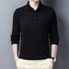 Męskie polo ymwmhu moda marka Mężczyzn Polo koszula długie rękaw Slim Fit Autumn and Spring Polo Shirt dla mężczyzn luźne koszula Koreańskie odzież 230308