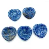 Charms Natural Stone Blue Sandstone Energy Duim Palmmassage Gem Chakra Aura White Dot Mineral Sieraden Beauty Tool