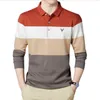 Polos pour hommes Stripe Hommes Polo Shirt Fashion Style Manches longues Printemps Automne Mâle Coton Bonne Qualité Causal Quotidien Vêtements 230308