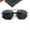 Markendesigner-polarisierte Sonnenbrille für Männer und Frauen, grau-blaue Gläser, Polygon-Brillen, Anti-UV-Brillen mit großem Rahmen, Sonnenbrillen zum Fahren, mit Originalverpackung