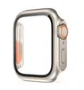 Slim Bumper Screen Protector Case for Apple Watch Series 8 7 6 5 4 SE Seconds Change to Apple Watch Ultra Full Protect Armor Cover 45mm 44mm