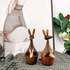 Decorative Objects Figurines Teak wood kangaroo decor kid room hand craft funny gift lovely home decoration 230307