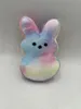 New Gradient Colors Easter Bunny Peeps 15cm mini Plush doll bunnies pink blue yellow purple rabbit dolls for childrend cute soft plush toys