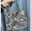 Evening Bags Luxury Designer Handbag For Women's Fashion Brand Bag Jacquard Embroidery Female Girls Shopper Canvas Tote Shoulder