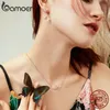 Ear Cuff 925 Sterling Silver Rose Gold Butterfly Drop Earrings Asymmetric Flower Dangle for Women Fine Jewelry BSE100 230307