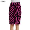 التنانير Kyku Brand Stripe Women Zebra Pencil Bencil Lradient Sundresses Harajuku 3D Skirt Ladies Womens Vintage Anime Fashion