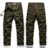 Pantalons pour hommes Tactique Cargo Casual Mens Lâche Armée Pantalon Multi Poche Militaire Globale Hommes Plus Taille Gros Long PantalonHomme