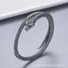Collezione di moda braccialetto 2023 Nuovi gioielli di moda di lusso di alta qualità per braccialetto in argento tailandese Coda di serpente Amanti maschili e femminili Bracciale punk Bocca aperta Jewe
