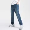 Heren jeans 2022 herfst gloednieuwe heren recht losse high street jeans Koreaanse versie hiphop trend mode elastische taille gestreepte jeans z0301