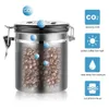 Storage Bottles Jars Stainless Steel Airtight Coffee Container Storage Canister Set Coffee jar Canister With Scoop For Coffee Beans Tea 15L Tools J230301