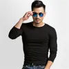 Men's T Shirts Male Street Menswear Long Sleeve Men Round Neck T-shirt Boys Fashion Sport Large Size Clothing