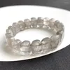 Filo all'ingrosso inchiostro fumo nuvola grigio braccialetto di cristallo naturale perline sfaccettate fila a mano per donne uomini coppia regalo gioielli di moda in pietra