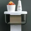 Toilet Paper Holders Tissue Box Waterproof No Punching Rack Creative Roll Bathroom Accessories 230308