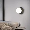 Wall Lamp Nordic Glass Ball LED Light For Living Room Interior Bedroom Lighting Fixture With 12W E27 Bulb Sconce