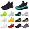 Mannen hardloopschoenen mode -trainers Algemene vracht Black Witblauw Geel Geel Green Green Mens Breathable Sports Sneakers achttien