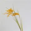 Dekorativa blommor konstgjorda växter ris öron gyllene vete simulering hem dekoration bröllop fest semester firande höstdekor