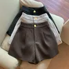 Shorts pour femmes pour femmes hiver haute qualité tout-match Streetwear taille laine mince décontracté jambe large vêtements R69