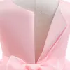Meisjesjurken bloem bruiloft prinses jurk vintage roze parels jurken kerstkostuum verjaardagsfeestje elegant