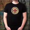 Men's T Shirts Knights Templar Masonic Medieval Symbol Crusaders Seal Shirt. Short Sleeve Cotton Casual T-shirts Loose Top Size S-3XL