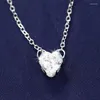 Chaînes Mode Amour Cristal Zircon Coeur Collier Pendentif Pour Femmes Blanc Jewlery GiftChains