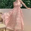 Abiti casual Abito da donna coreano da sera Dolce floreale Sexy cinturino senza spalline Maxi abito Party Beach Compleanno Lady Girl Robe Femme Vestidos