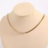 Kettingen 18K Gold vergulde zirkoon Cubaanse ketting ketting voor vrouwen roestvrijstalen sieradenkraag de Moda Mujer Rebajas y Envio gratis geschenk