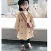 Coat Outerwear Spring Autumn Children's Fashion Girl Long Trench Toddler Baby Jacket Girls Clothing Windbreaker Kids Clothes