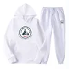 Mens Tracksuits Long Sleeve Hoodie Solid Color Printing Set Leisure Fashion Brand Casual Hooded Sportswear 230308