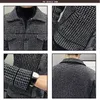 Herrenjacken Frühling Herren Slim Houndstooth Nadel Wolljacke 2023 Mode Hübscher Trend Kurzer dicker Revers Britischer Freizeitanzug