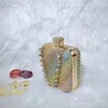Sandali pieni di stile decorazione cristallino wine tacco di vetro amici da festa scarpe da donna della moda nigeriana per matrimoni per feste 230309