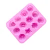 12 grid silicone ice tray Baking Moulds frozen cube chocolate pudding jelly mold SN4098