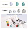 Accessoires voor schoenonderdelen Mix Snelle levering Turquoise Waterdruppels Perzik Hart Ovaal Abs Parel Aangepaste Mexicaanse stijl Pvc Charms Schoencharms 18A2S