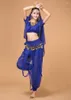 Sahne Wear 4pcs/Set Kadınlar Göbek Dans Etme Bollywood Oriental Dans Takım Set Performans Bellydance Kostümleri Yetişkin