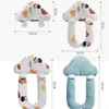 Kuddar Cartoon Baby Nursing Pillows Born Born Head Protector Sängkläder Sovform Borttagbar Justerbar Baby Soothing Cushion 230309