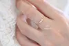 Klusterringar 2023 S925 Sterling Silver Gentle and Sweet Bow Golden Peas Ring Simple Elegant Student Girl