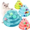 Cat Toys 4 Levels Tower Tracks s Toy Interactive Intelligence Training Amusement Plate Pet Products Tunnel 230309